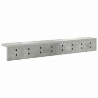 Wandgemonteerde kapstok Beton Grijs 80 x 10,5 x 10,5 cm 7