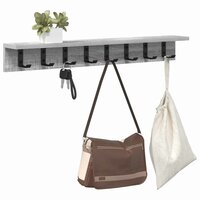 Wandgemonteerde kapstok Grijs Sonoma 80 x 10,5 x 10,5 cm 3