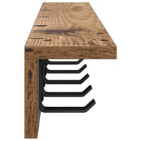 Wandgemonteerde kapstok met opslag Oudhout 80 x 10,5 x 10,5 cm 6
