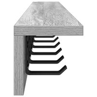 Wandgemonteerde kapstok Grijs Sonoma 100 x 10,5 x 10,5 cm 6