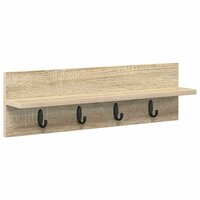 Wandgemonteerde kapstok Sonoma Eiken 60 x 10,5 x 18 cm 2