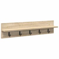 Wandgemonteerde kapstok Sonoma Eiken 80 x 10,5 x 18 cm 2