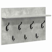 Wandgemonteerde kapstok met plank Beton Grijs 60 x 40 x 12 cm 2