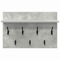 Wandgemonteerde kapstok met plank Beton Grijs 60 x 40 x 12 cm 5