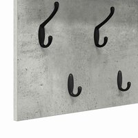 Wandgemonteerde kapstok met plank Beton Grijs 60 x 40 x 12 cm 8