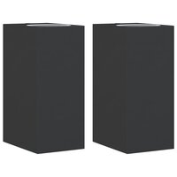 Buitenwandlampen 2 st gegoten aluminium zwart 2