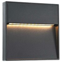 LED-buitenwandlampen 2 st 3 W vierkant zwart 2