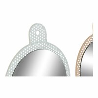 Wandspiegel DKD Home Decor Wit Roze 22 x 1,5 x 40 cm (2 Stuks) 2