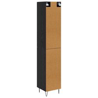 Highboard Zwart Eiken 34,5 x 34 x 90 cm Bewerkt hout 10