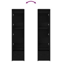 Highboard 29,5x34x119,5 cm spaanplaat zwart eikenkleurig 9