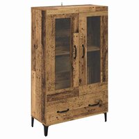 Highboard Oud Hout 70 x 31 x 115 cm Gemonteerd hout en ijzer 2