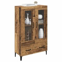 Highboard Oud Hout 70 x 31 x 115 cm Gemonteerd hout en ijzer 3