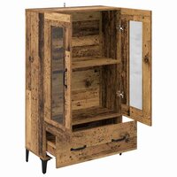 Highboard Oud Hout 70 x 31 x 115 cm Gemonteerd hout en ijzer 5