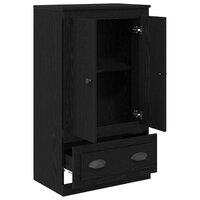 Highboard Zwart Eiken 60 x 35,5 x 103,5 cm Bewerkt hout 5