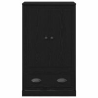Highboard Zwart Eiken 60 x 35,5 x 103,5 cm Bewerkt hout 6