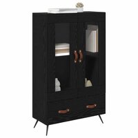 Highboard met lade Zwart Eiken 69,5 x 31 x 115 cm 3