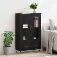 Highboard met lade Zwart Eiken 69,5 x 31 x 115 cm 4
