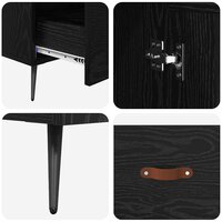 Highboard met lade Zwart Eiken 69,5 x 31 x 115 cm 9