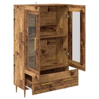 Highboard Oud Hout 69,5 x 31 x 115 cm Geengineerd Hout en Glas 5