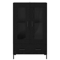 Highboard met lade Zwart Eiken 69,5 x 31 x 115 cm Bewerkt hout 6