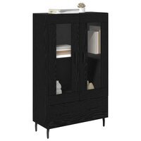 Highboard met lade Zwart Eiken 69,5 x 31 x 115 cm Bewerkt hout 3