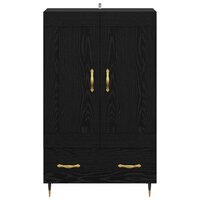 Highboard met lade Zwart Eiken 69,5 x 31 x 115 cm Bewerkt hout 6
