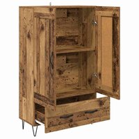Highboard met lade Oud Hout 69,5 x 31 x 115 cm Bewerkt hout 5