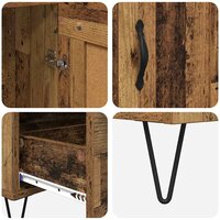 Highboard met lade Oud Hout 69,5 x 31 x 115 cm Bewerkt hout 9