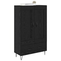 Highboard met lade Zwart Eiken 69,5 x 31 x 115 cm Bewerkt hout 3