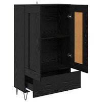 Highboard met lade Zwart Eiken 69,5 x 31 x 115 cm Bewerkt hout 5