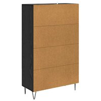 Highboard met lade Zwart Eiken 69,5 x 31 x 115 cm Bewerkt hout 8