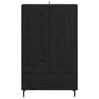 Highboard met lade Zwart Eiken 69,5 x 31 x 115 cm Bewerkt hout 6