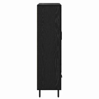 Highboard met lade Zwart Eiken 69,5 x 31 x 115 cm Bewerkt hout 7