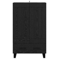 Highboard met lade Zwart Eiken 69,5 x 31 x 115 cm Bewerkt hout 6