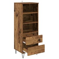 Highboard met lade Oud Hout 40 x 36 x 110 cm Bewerkt hout 5