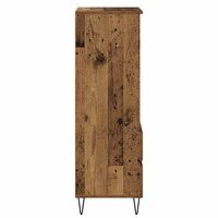 Highboard met lade Oud Hout 40 x 36 x 110 cm Bewerkt hout 7