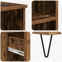 Highboard met lade Oud Hout 40 x 36 x 110 cm Bewerkt hout 9