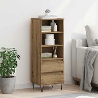 Highboard met lade Artisan Eiken 40 x 36 x 110 cm Bewerkt hout 4