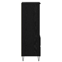 Highboard met lade Zwart Eiken 40 x 36 x 110 cm Bewerkt hout 7