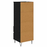 Highboard met lade Zwart Eiken 40 x 36 x 110 cm Bewerkt hout 8