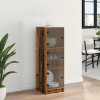 Highboard Oud Hout 35 x 37 x 109 cm Bewerkt hout 4