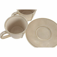 Set van koffiekopjes Home ESPRIT Beige Keramiek 150 ml 6 Onderdelen 4