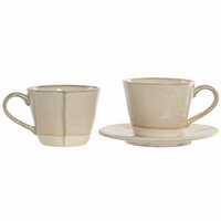 Set van koffiekopjes Home ESPRIT Beige Keramiek 150 ml 6 Onderdelen 5