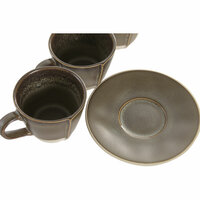 Set van koffiekopjes Home ESPRIT Groen Keramiek 90 ml 6 Onderdelen 4