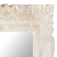 Spiegel 110x50 cm massief mangohout wit 4