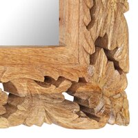 Spiegel handgesneden 110x50 cm massief mangohout bruin 4