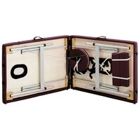 Massagetafel inklapbaar 2 zones aluminum wijnpaars 6