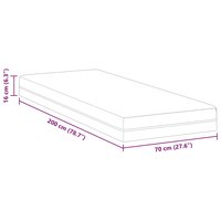Matras Wit en Grijs 70 x 200 cm Jacquard stof 11