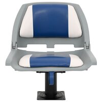 2-delige Bootstoelen set inklapbaar 48x51x41 cm blauw en wit 3