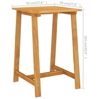 Tuinbartafel 70x70x104 cm massief acaciahout 6
